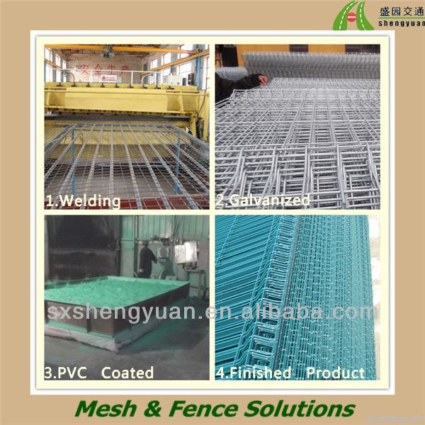 Decorative galvanized welded wire mesh fence (manufacture)