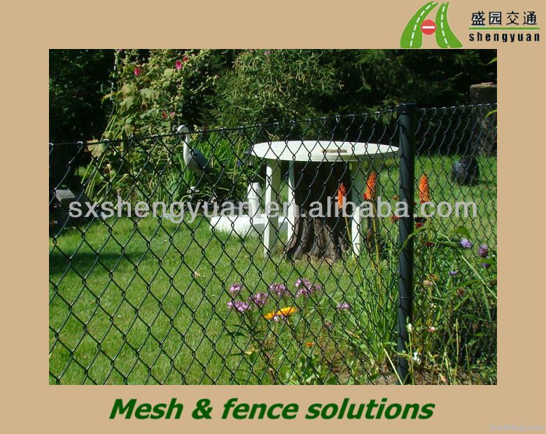 Pvc coated diamond chain link fence(manufacture)