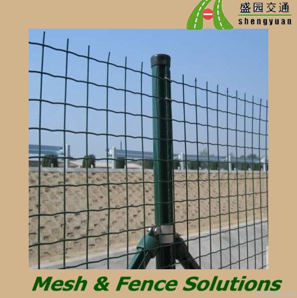 Green Pvc Coated Euro Fence