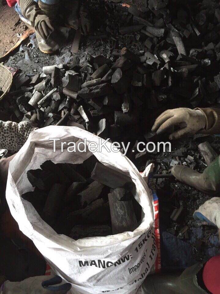 Black hardwood charcoal for grilling from Vietnam