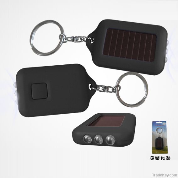 mini solar flashlight keychain