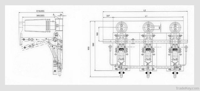 indoor 3 phases electrical earthing switch for switchgear