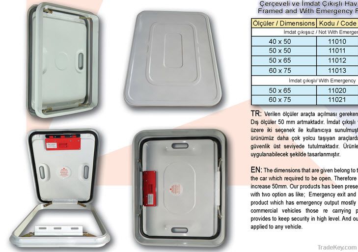 Roof hatch - metal