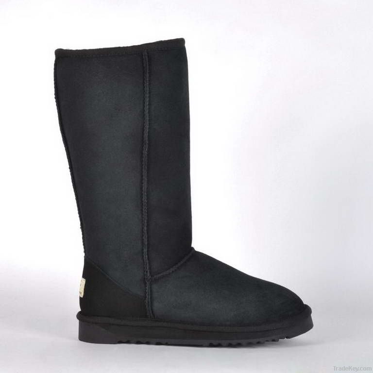 Classic Tall Black sheepskin Boots, snow boot