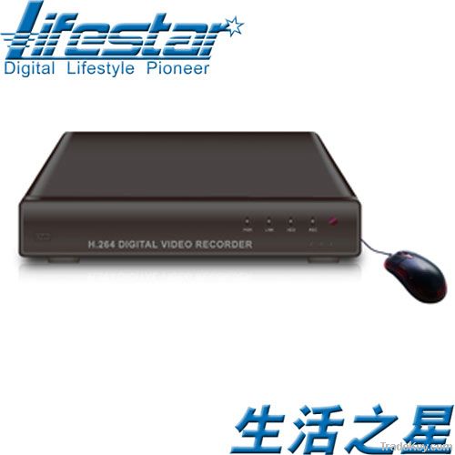 H.264 Main profile Standalone Full D1 DVR with Full Function, 4ch DVR,