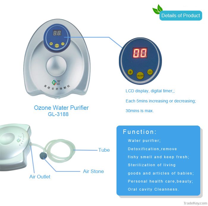 Portable ozone water sterilizer water ozone purifier