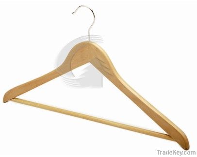 wooden hanger with round bar