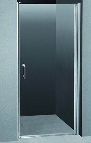 Tempered glass shower door with frame