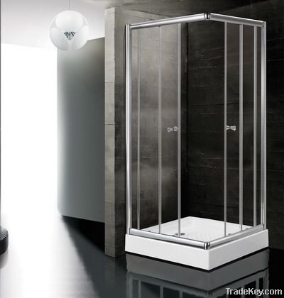 Square sliding doors shower cubicle