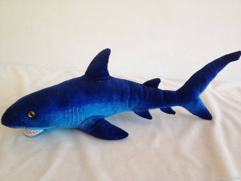 blue shark plush toy