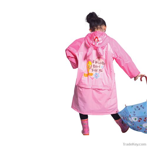 Children Kids girls pvc cartoon raincoat rain coat