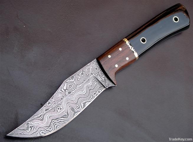 Handmade Damascus hunting knife