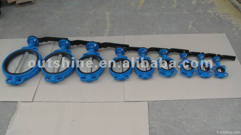 wafer type manual butterfly valve