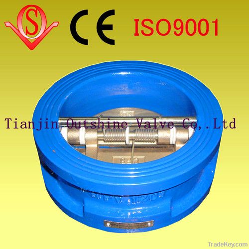 wafer type dual disc check valve