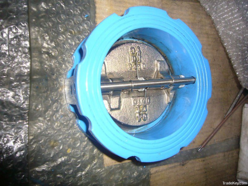 wafer type dual disc check valve