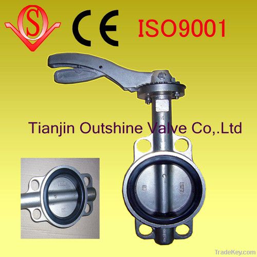stainless steel wafer type butterfly valve