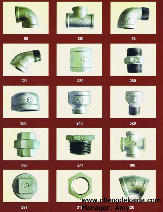 Galvnized malleable pipe fitting