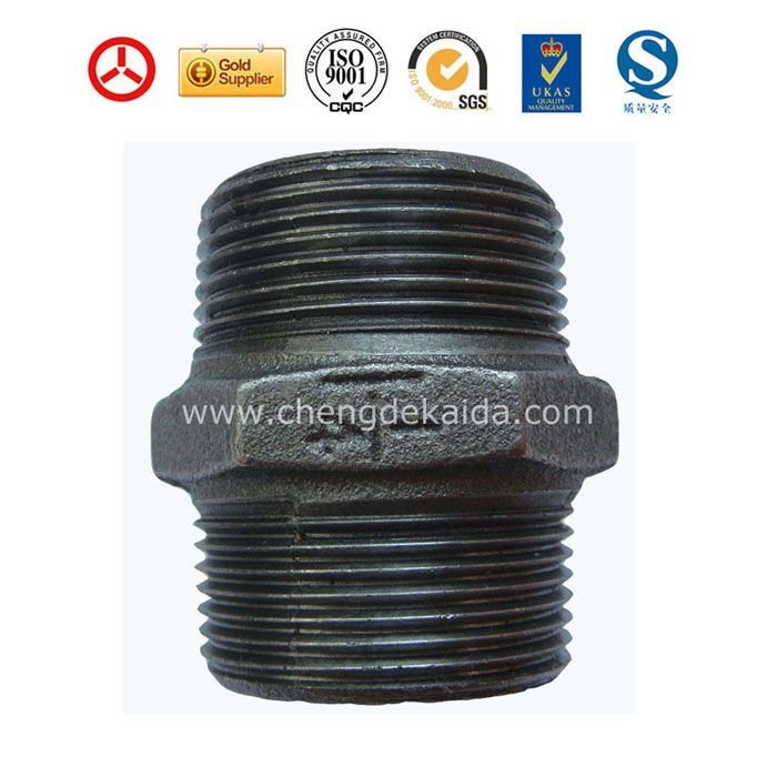 Malleable Nipple pipe fitting