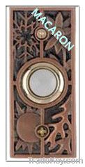 copper craft made surface lighted push buttton door bell for use with