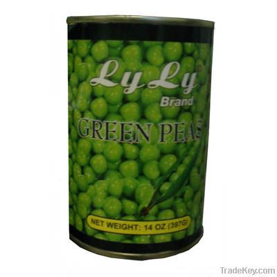 canned green peas in brine 400g metal can pack