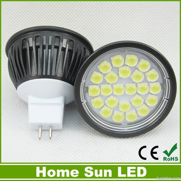 24 SMD5050 5W 12V MR16 LED spot light