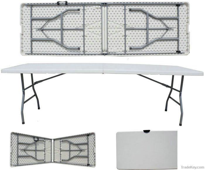 plastic folding table/8ft 240cm folding in half table/banquet catering