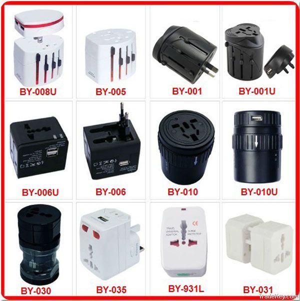 universal travel adapter with usb port