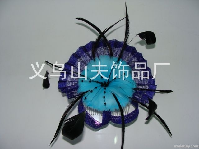 netting feather fascinator SFC1488