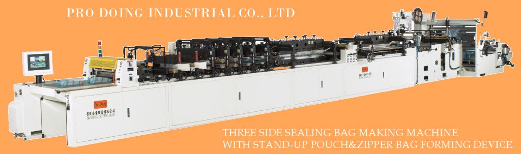 Three Side Sealing Bag Machine with stand-up pouch&amp;zipper bag forming system