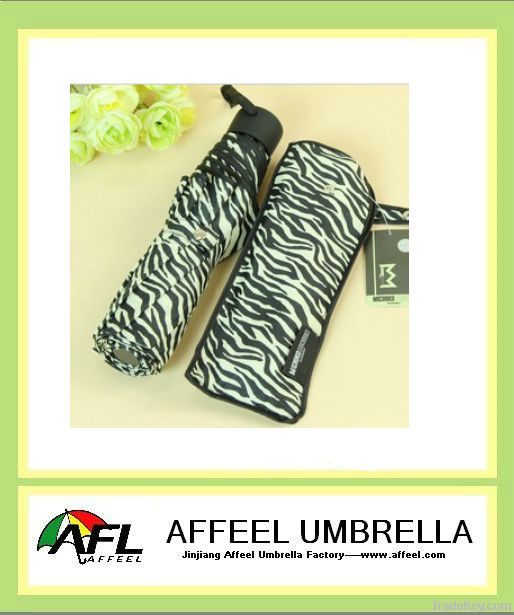 easy carry uv-proof zebra folding umbrella