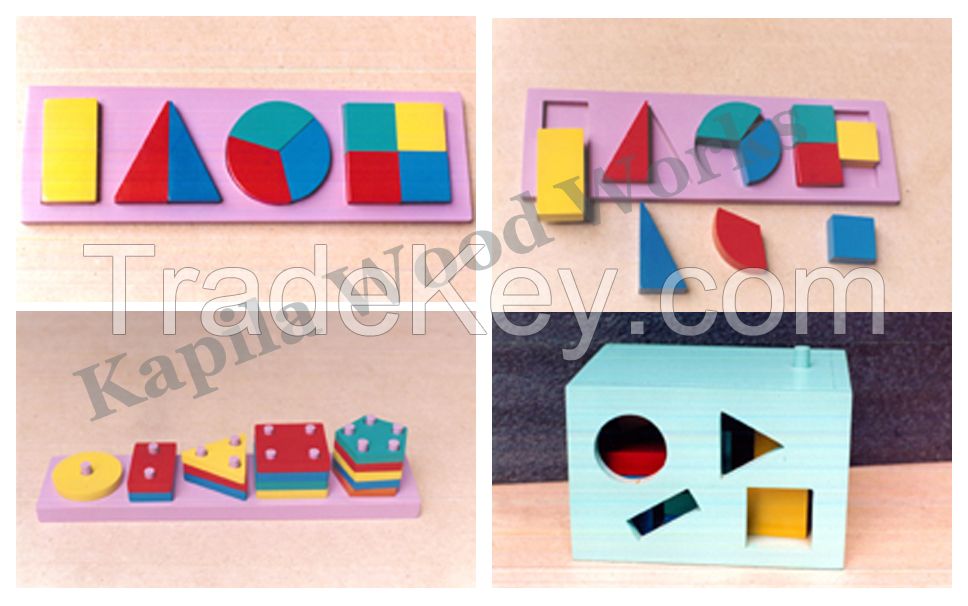 Wooden Geometric Shape Blocks