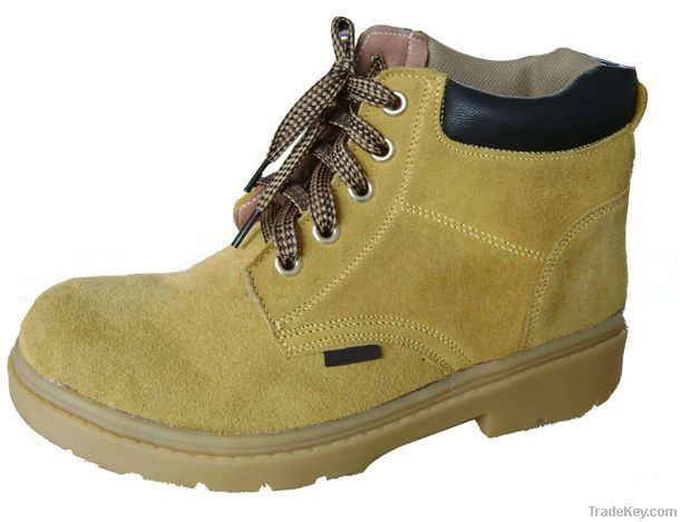 Yellow Rubber Outsole Steel Toe Safety Shoes