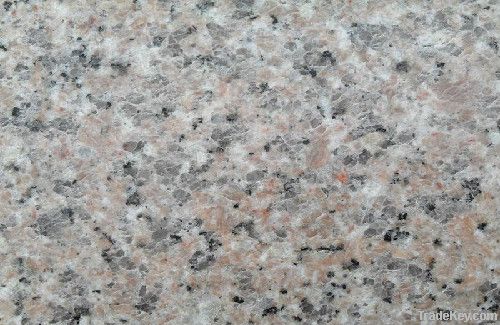 Red granite paving stone