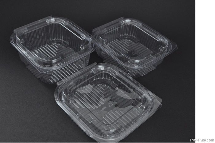 Disposable Plastic Hinged Lid Food Containers