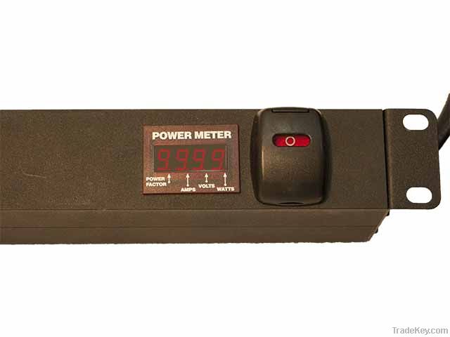 1U Rack Type Power Distribution Unit (PDU) with Power Meter