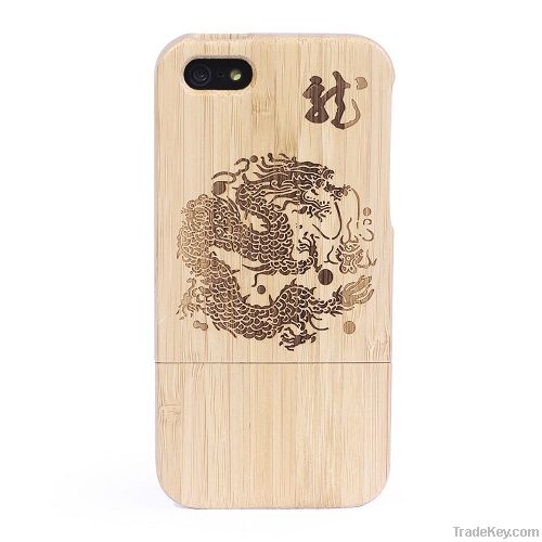 Hand Painting Hybrid Dragon Bamboo Hard Shield (Open Face) Case with D