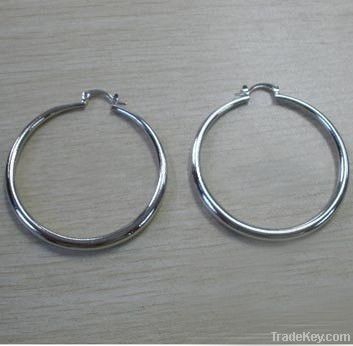 copper hoop plated earrings