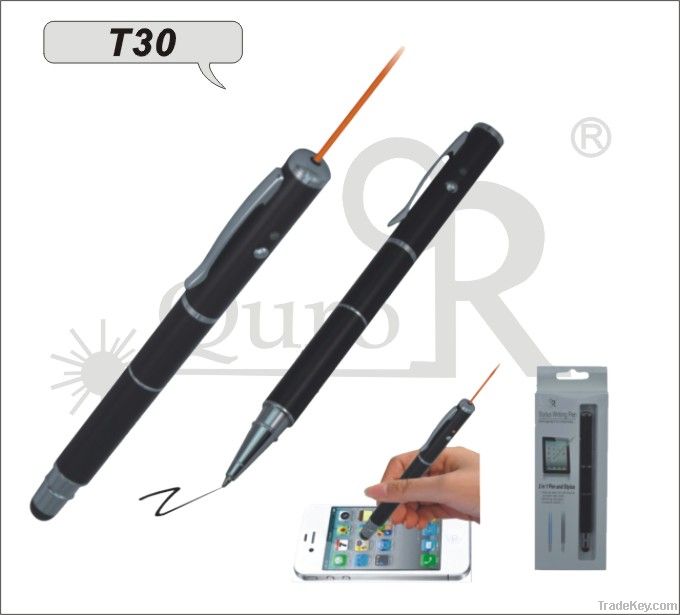 3 in 1stylus touch screen pen+ laser pointer+ballpen