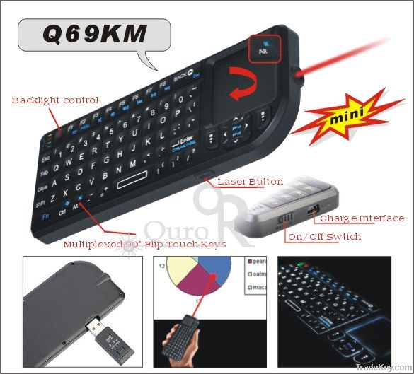 3 in 1 multifunction mini wireless keyboard-Q69KM