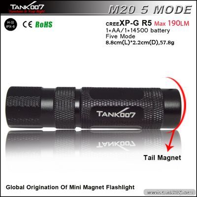 Magnetic Working Flashlight Cree R5 LED Torch from Manufacturer