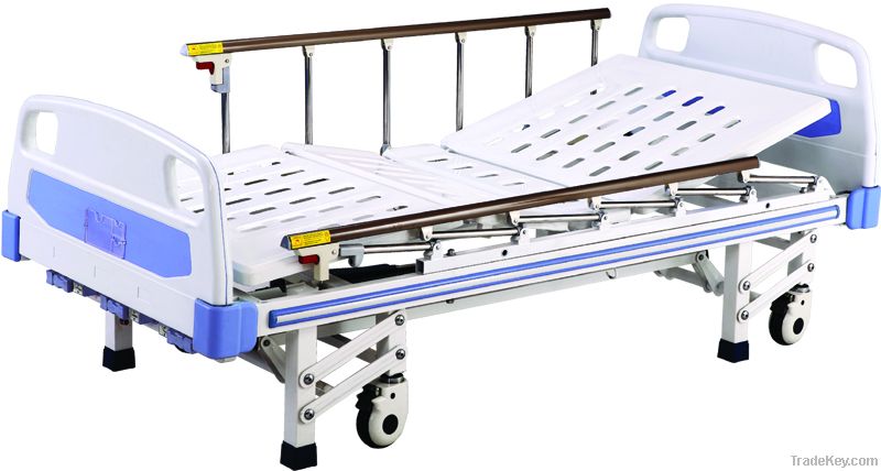Three function manual bed with ABS headboards