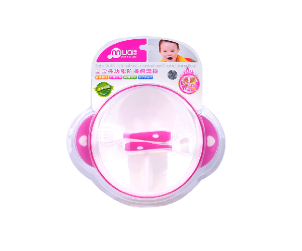 Popular baby suction bowl with spoon and fork set