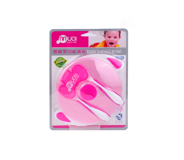 Popular baby suction bowl with spoon and fork set