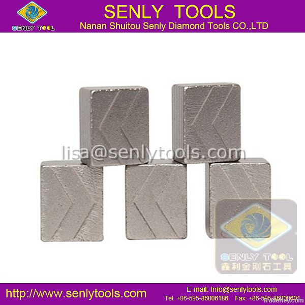 Diamond segment for cutting granite, marble, concrete etc.