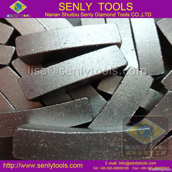 Diamond segment for cutting granite, marble, concrete etc.