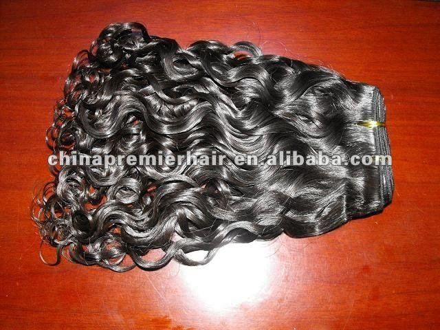 top quality Indian remy hair 1#,1B#,2#,4# 10"-26" 100% indian remy hair curly cheap machine weft