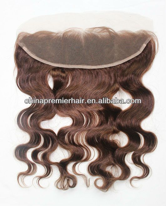 Top quality no shedding indian remy hair lace frontal pieces 18" body wave 4# size 13x4"