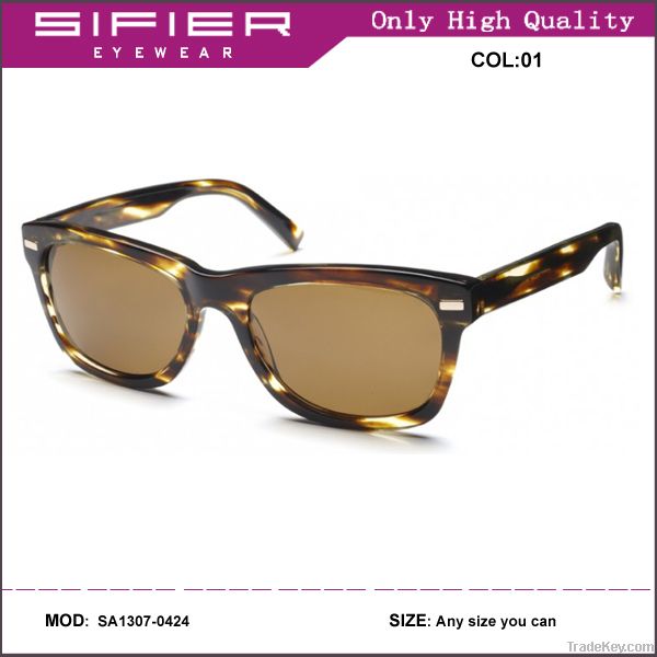 Flat top unisex acetate sunglasses