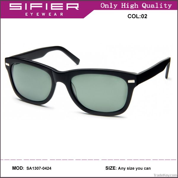 Flat top unisex acetate sunglasses