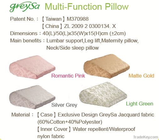 Leg Wedge Pillow-Silver Grey